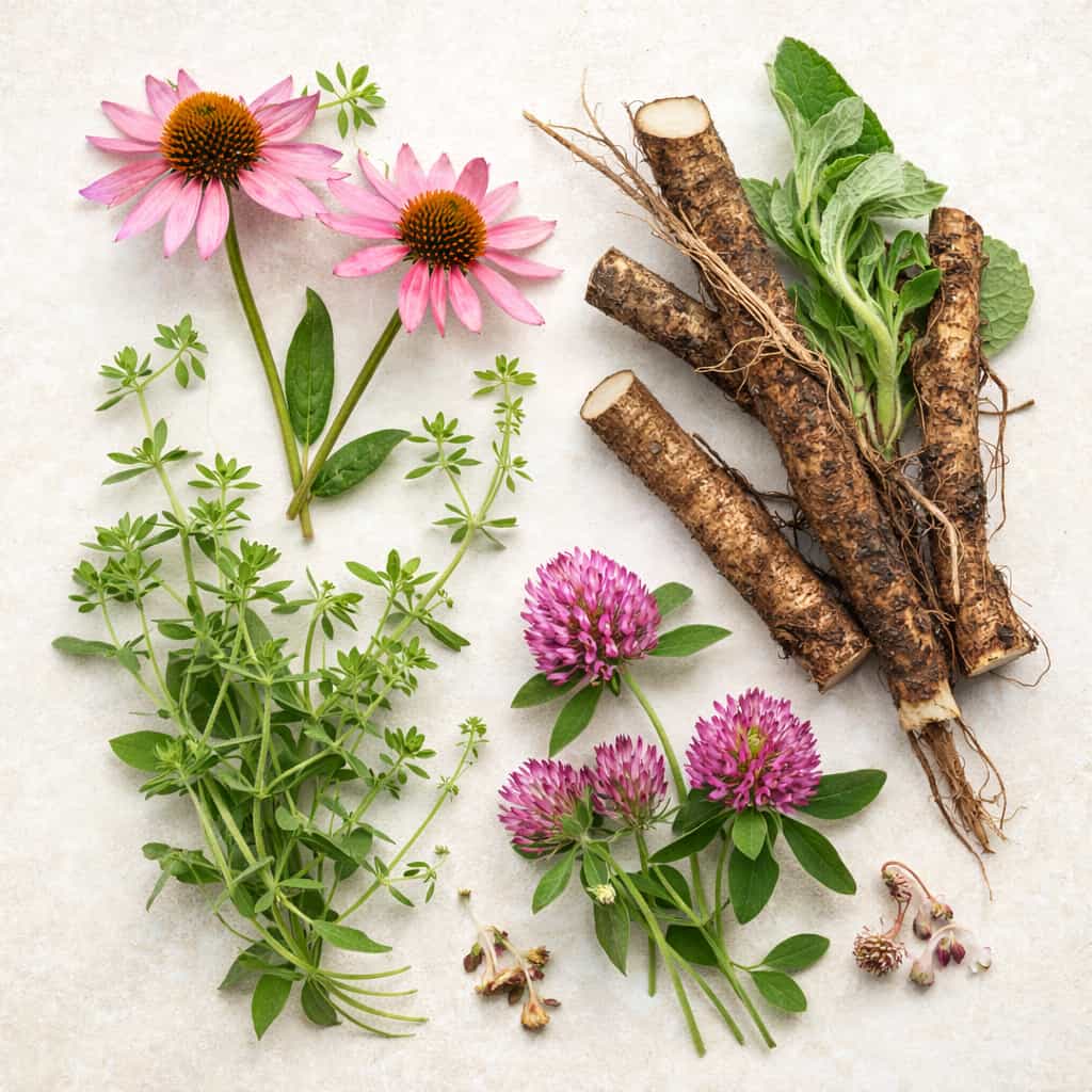 LYMPH TONIC review natural ingredients echinacea cleavers burdock root red clover herbal detox supplement immune support