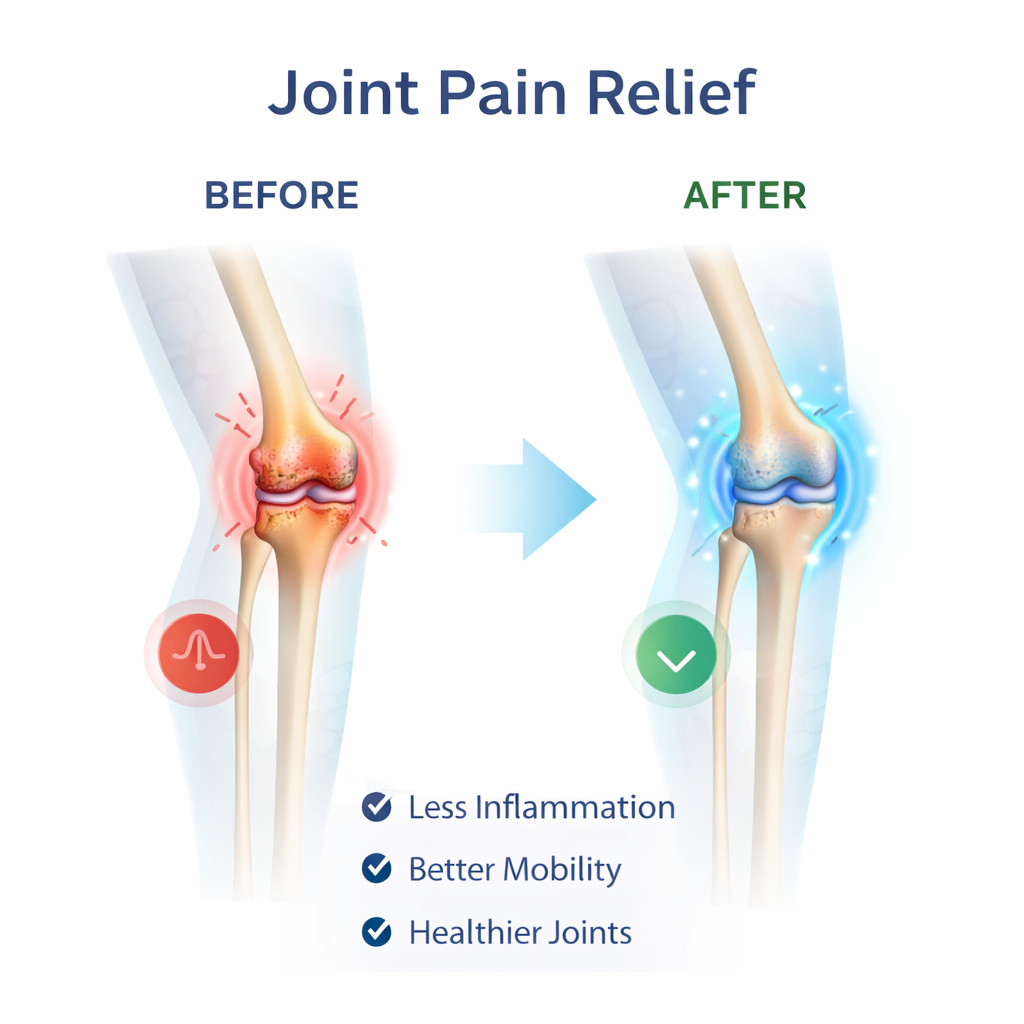MoveWell Daily review joint pain relief before after knee mobility improvement illustration