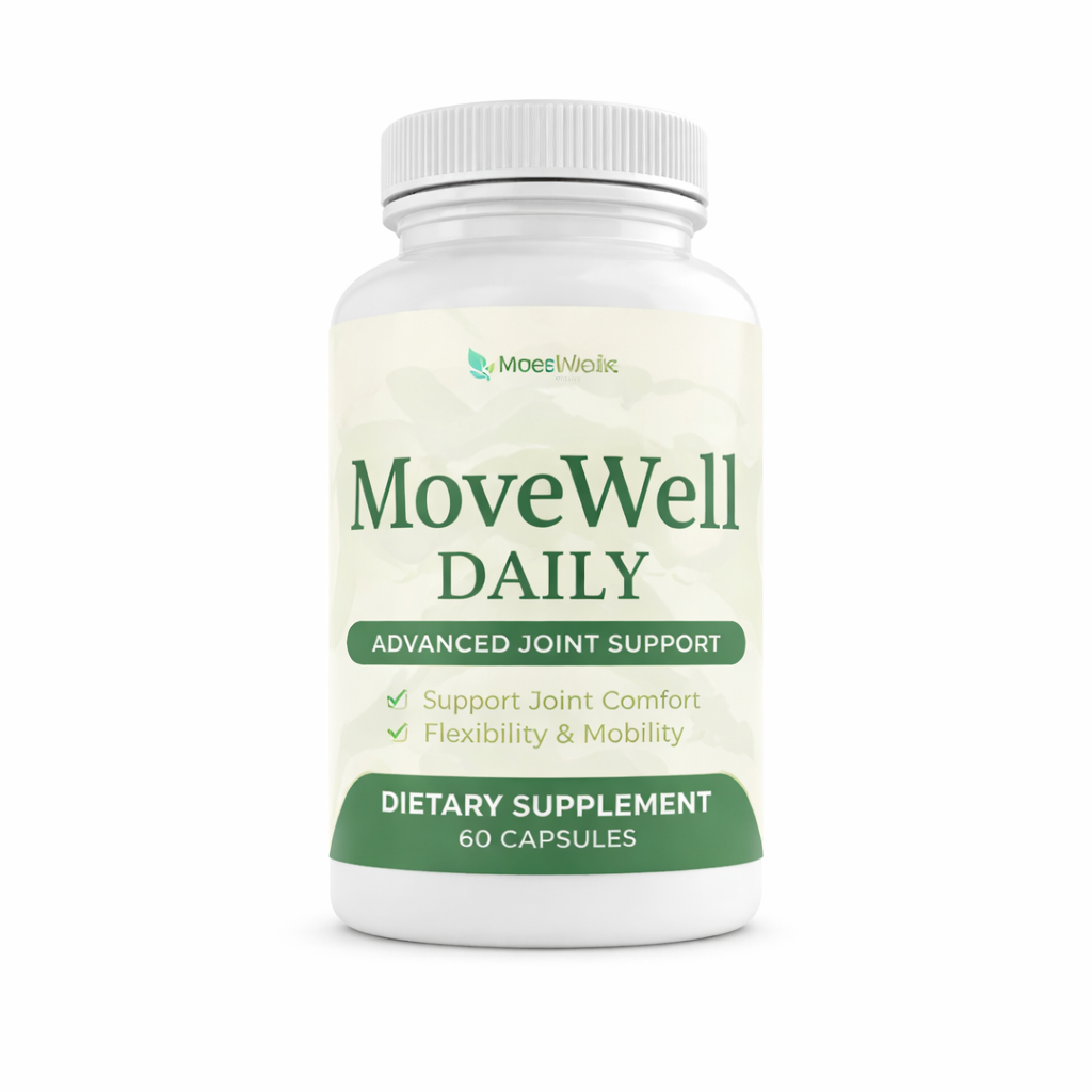 MoveWell Daily review supplement bottle for joint pain relief and mobility support