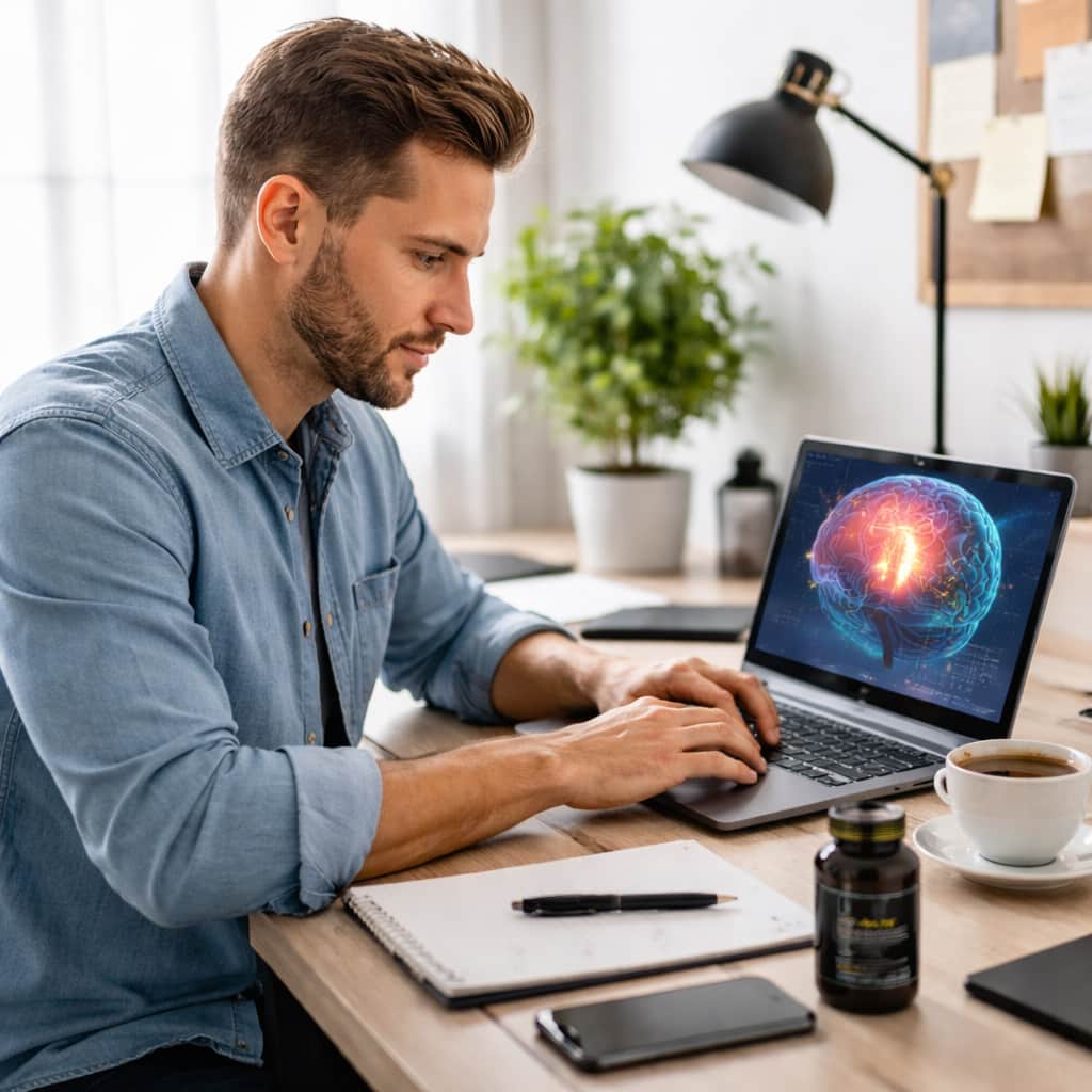 NeuroTest brain performance focus productivity working professional laptop mental clarity supplement results