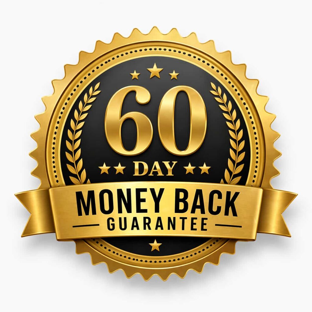 Oradentum 60 day money back guarantee badge secure risk free oral health supplement purchase