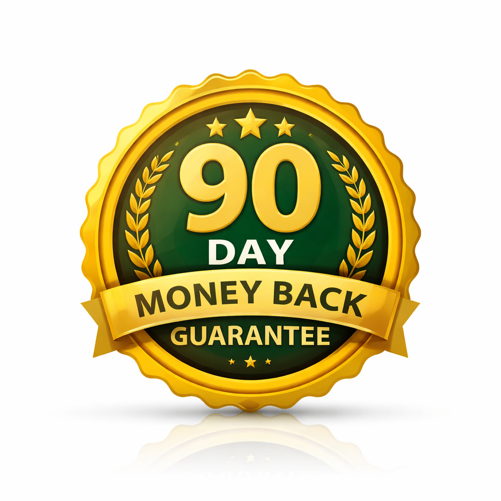 RegenVive 90 day money back guarantee badge risk free supplement purchase guarantee seal