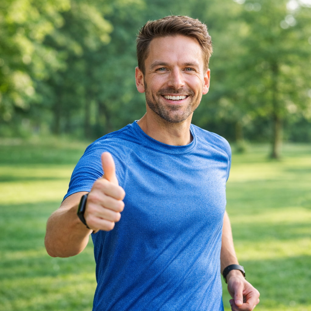 healthy active person smiling energetic lifestyle blood sugar balance wellness RegenVive results concept