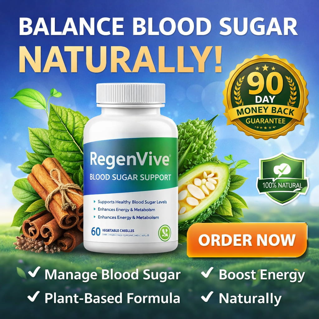 RegenVive review blood sugar support supplement bottle natural ingredients boost energy metabolism